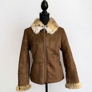 Style & Co Women's Brown and Tan Coat